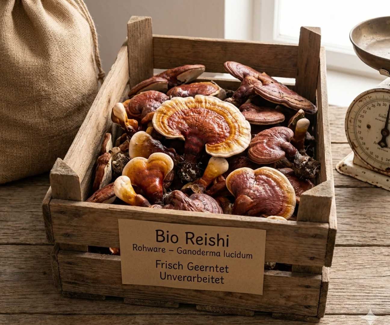 bio reishi in der kiste